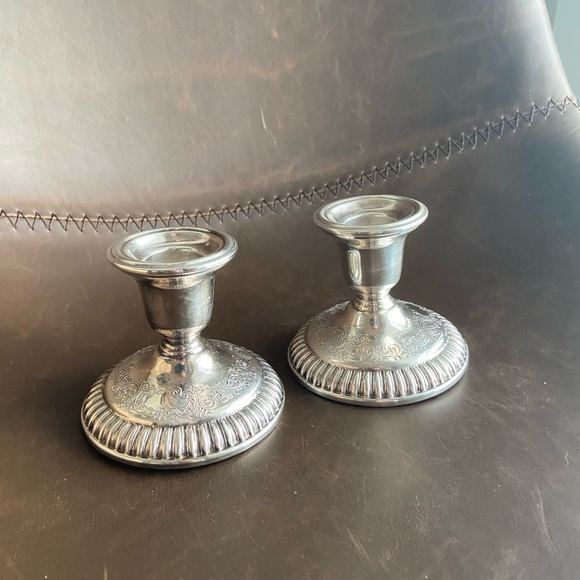 Silver plated candlestick holders - Picture 1 of 3